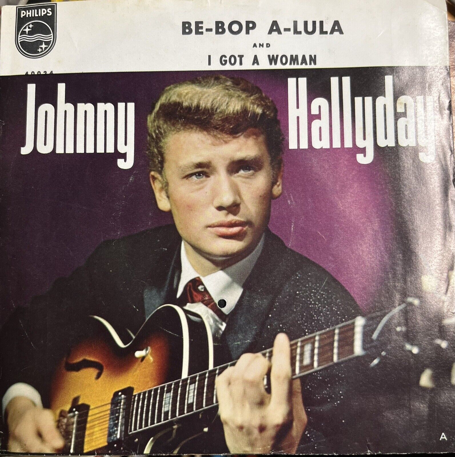 Rare Johnny Hallyday Be-Bop A-Lula PS/45 On Philips