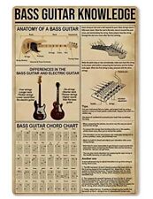 BASS GUITAR KNOWLEDGE 8 x 12 inch METAL SIGN Brand New picture
