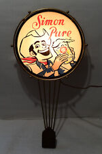 Vintage Rare Buffalo NY Brewery Simon Pure Beer Wall Light Sign Banjo Working picture