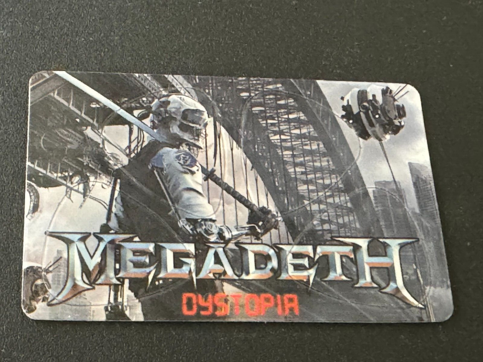 MEGADETH DYSTOPIA GUITAR PICK CARD VIC RATTLEHEAD W/FREE SHIPPING