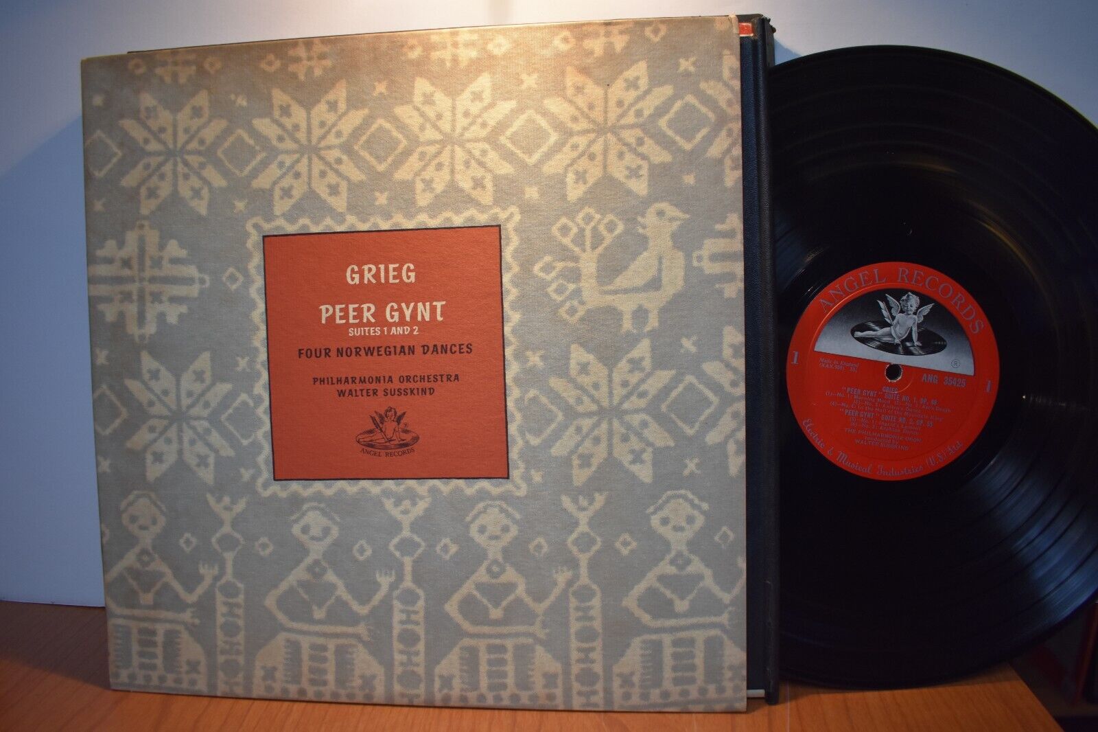 Susskind Philharmonia Grieg Peer Gynt 4 Norwegian Dances Angel ANG35425 Mono