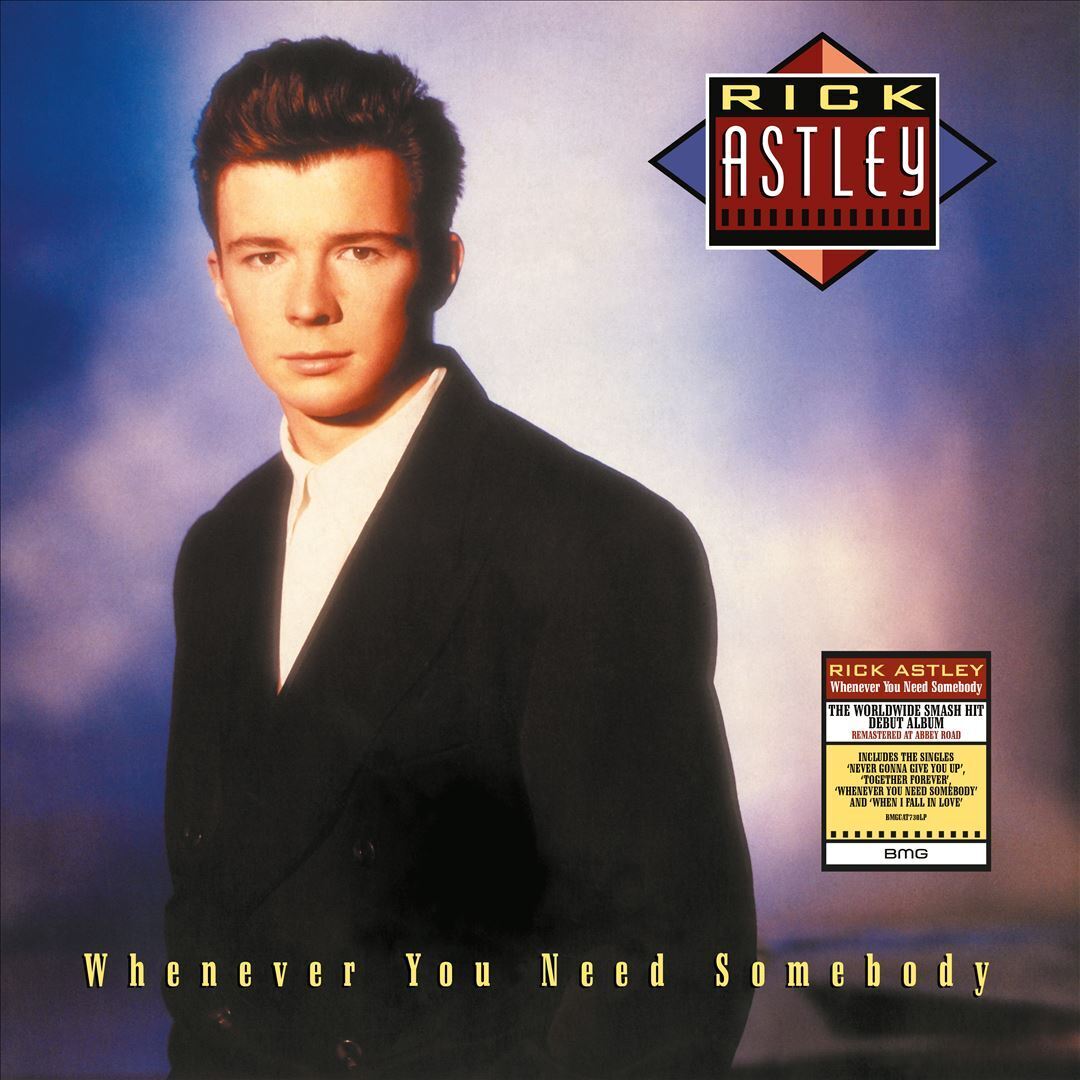 WHENEVER YOU NEED SOMEBODY LP-RICK ASTLEY NEW VINYL RECORD