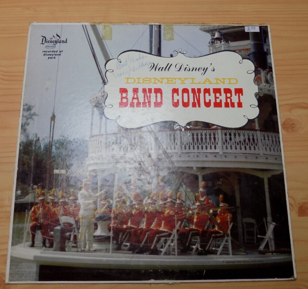 VERY Rare Vintage 1956 Walt Disney's Disneyland Band Concert LP VG+ WDL 3002