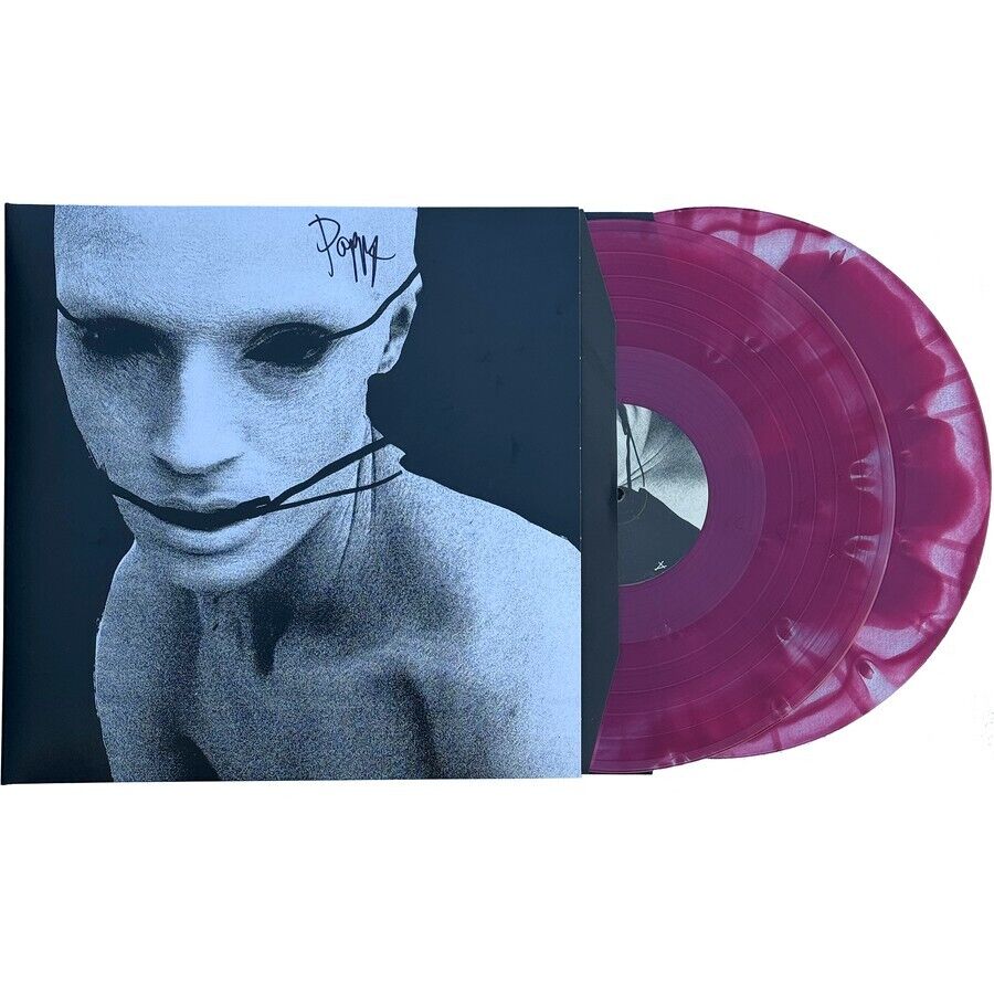 POPPY I Disagree (More) Signed Oxblood + Clear Cloudy 2LP Vinyl Autographed 🆕 ✅
