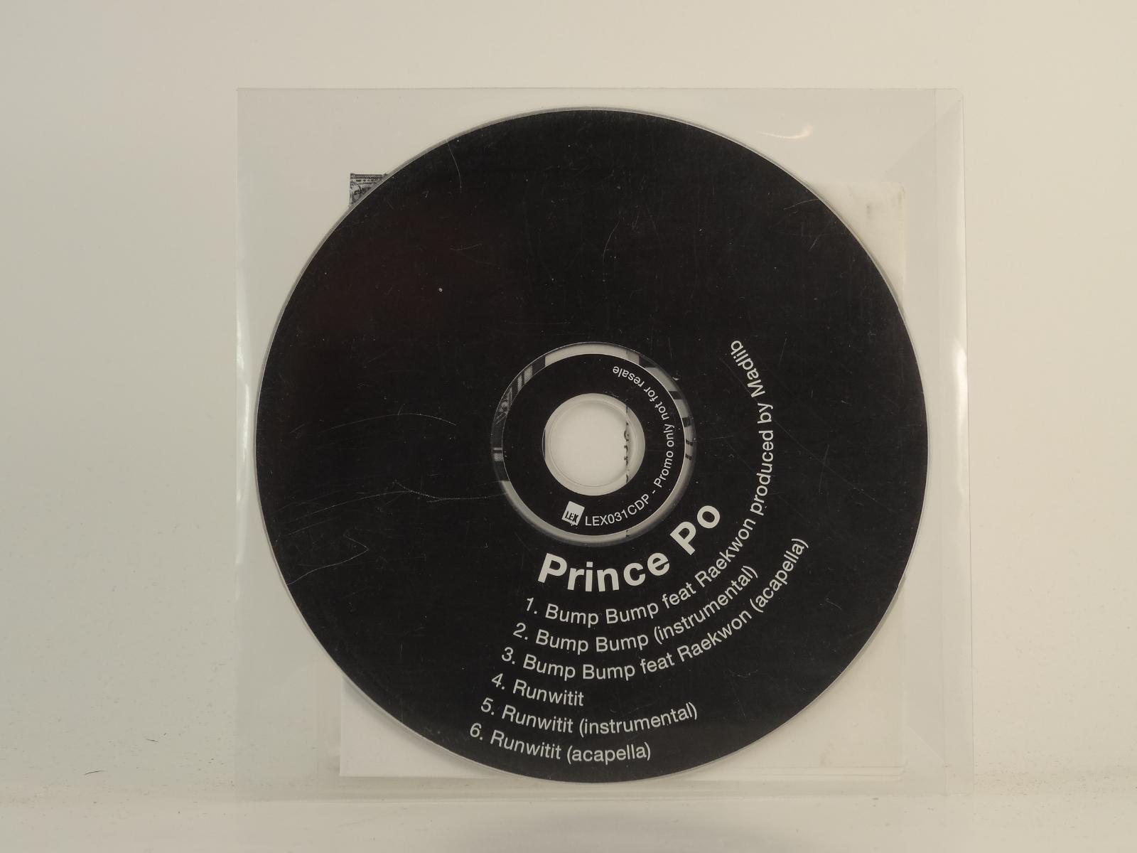 PRINCE PO BUMP BUMP (H1) 6 Track Promo CD Single Plastic Sleeve