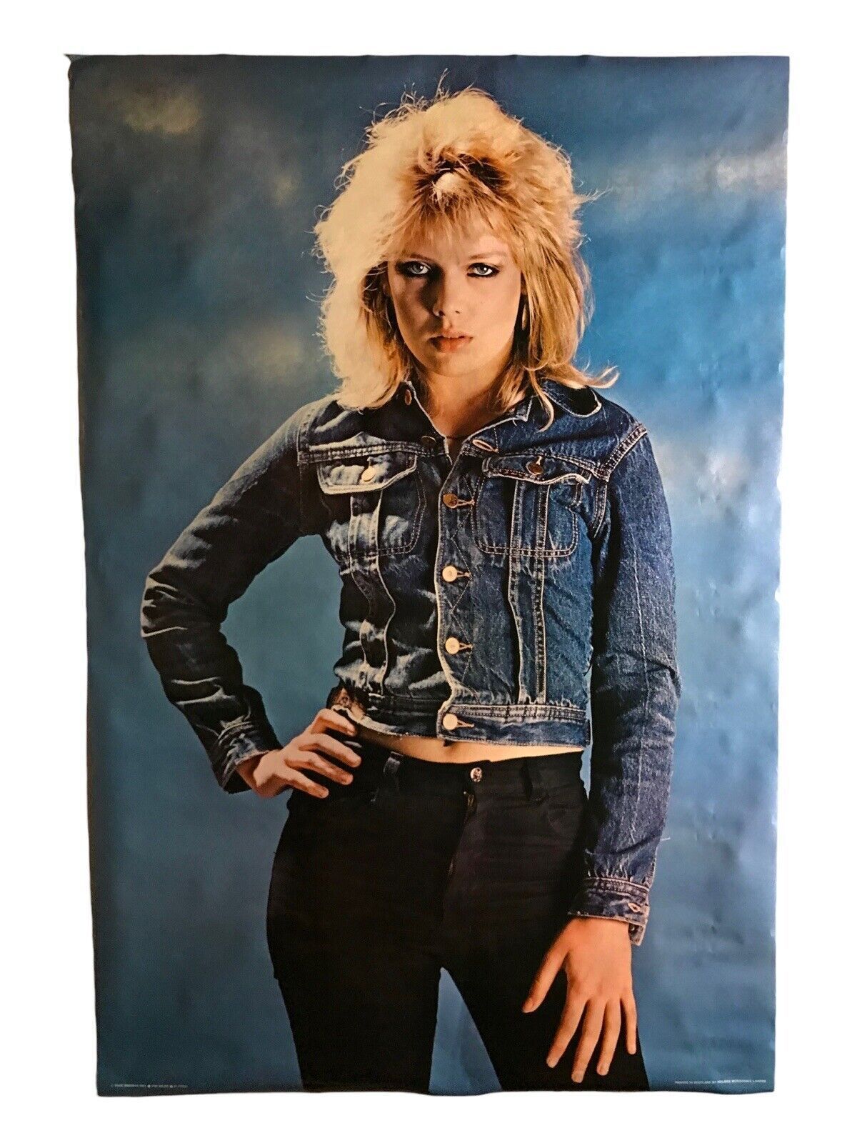 1980s Kim Wilde Original Large Vintage Band Poster 36x24 - By Pace Minerva - No.