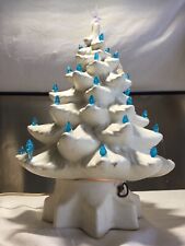 Vintage Large Ceramic Light Up Christmas Tree With Base 20