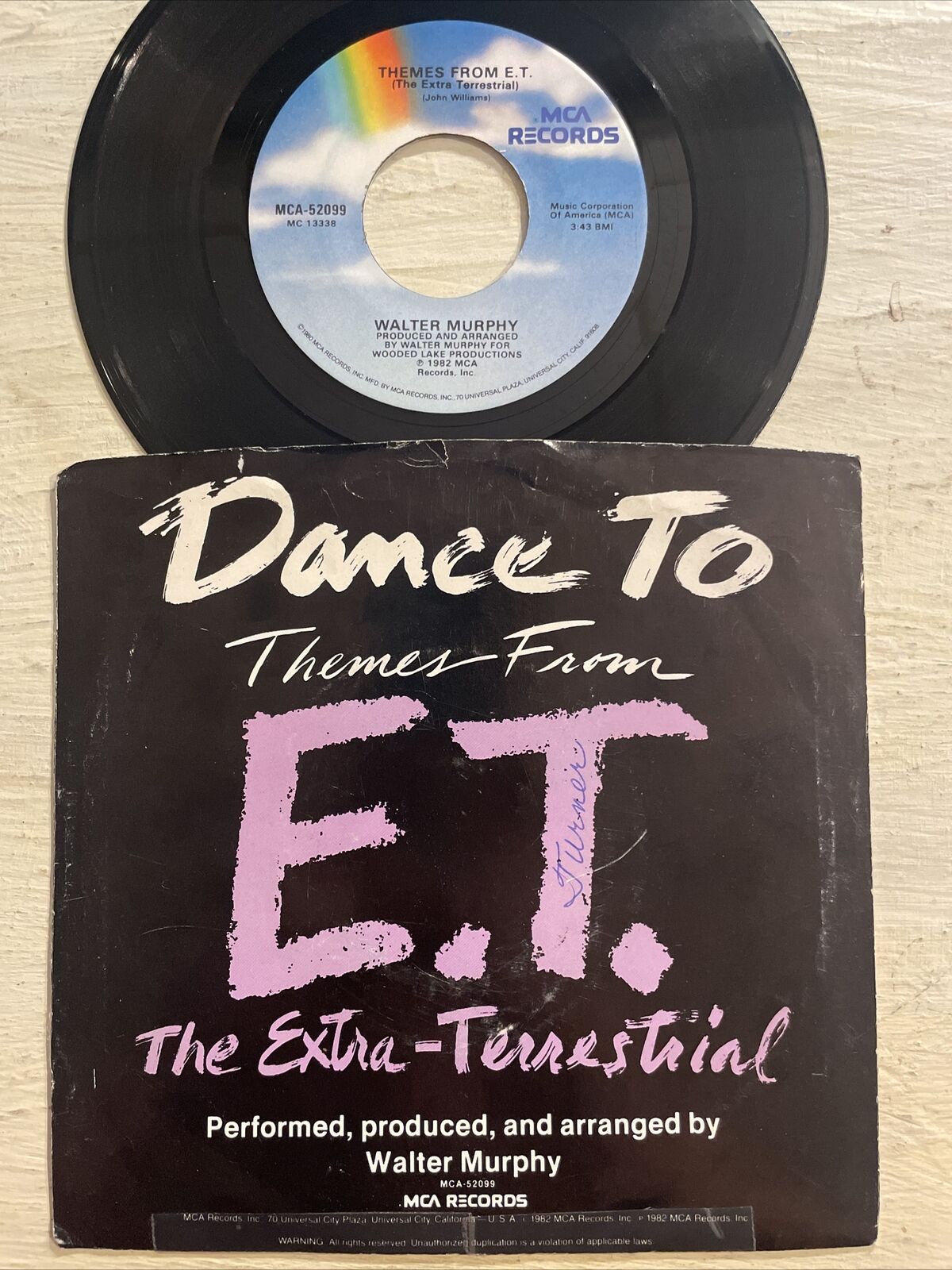 Walter Murphy / Themes From E.T. OST 7” 45 MCA + Sleeve VG+