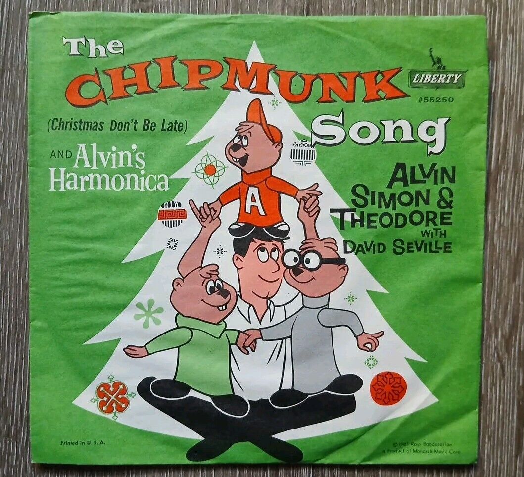 David Seville & Chipmunks-The Chipmunk Song/Alvin\'s Harmonica 45 Liberty 1961