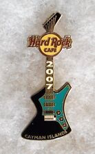 HARD ROCK CAFE CAYMAN ISLANDS STANDING BLACK & TEAL ARIA GUITAR PIN # 39312 picture