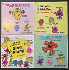 Set of 4 Vtg. 1982 Mr. Men & Little Miss Sing-Along & Read-Along Vinyl Records picture