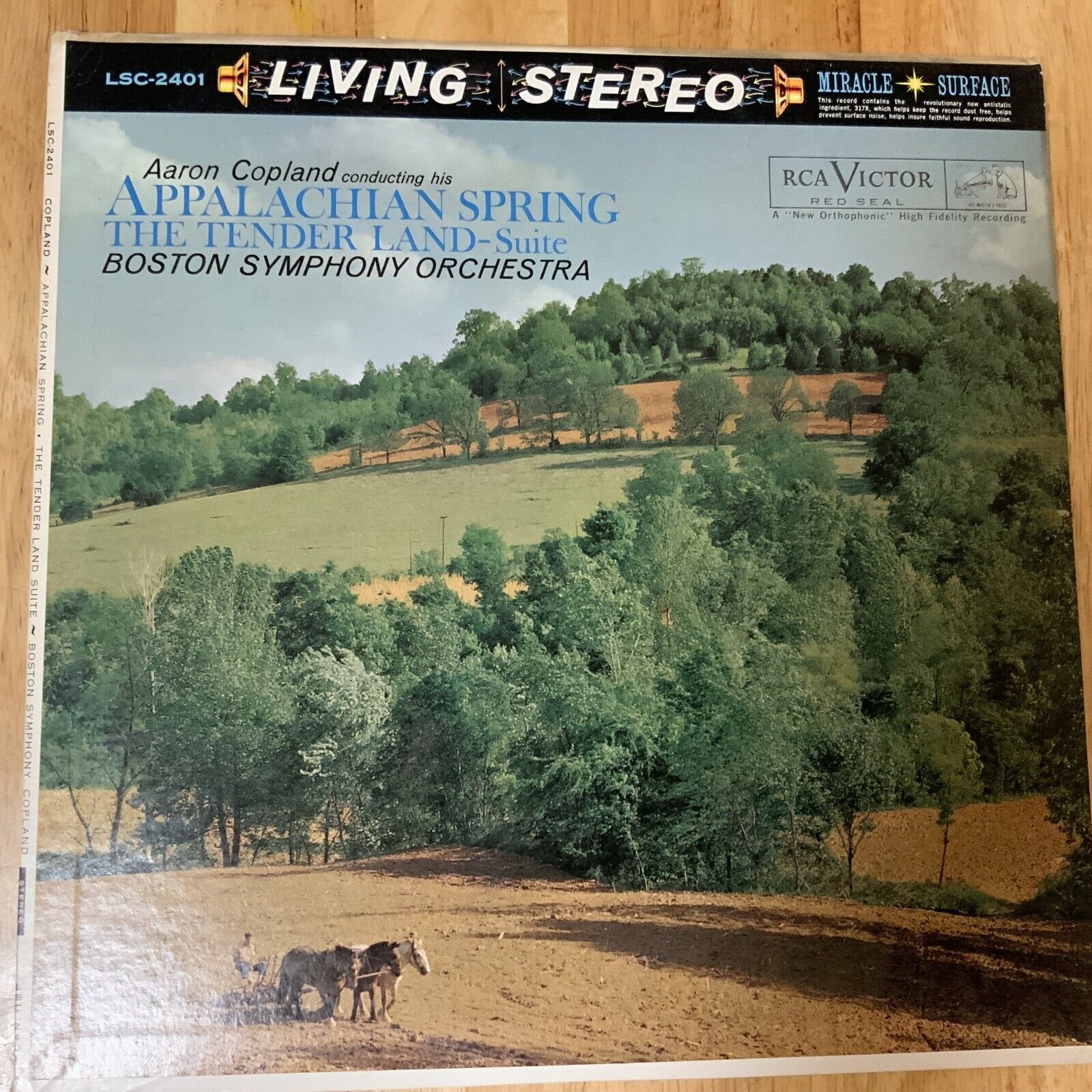 AARON COPLAND Appalachian Spring BOSTON SYMPH Living Stereo LSC-2401 Tender Land