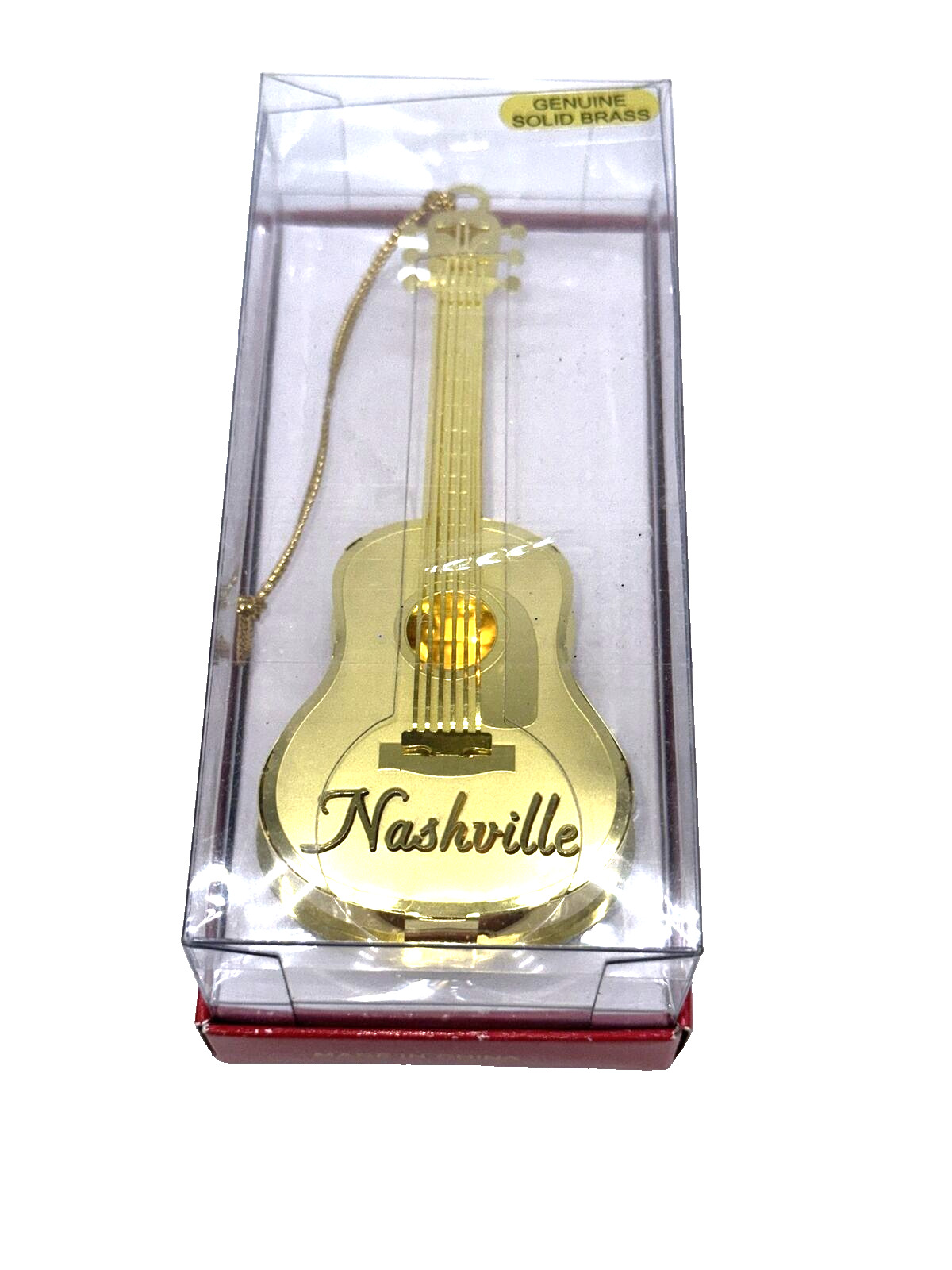 Nashville Tennessee Guitar Christmas Ornament Brass Music Souvenir Gift