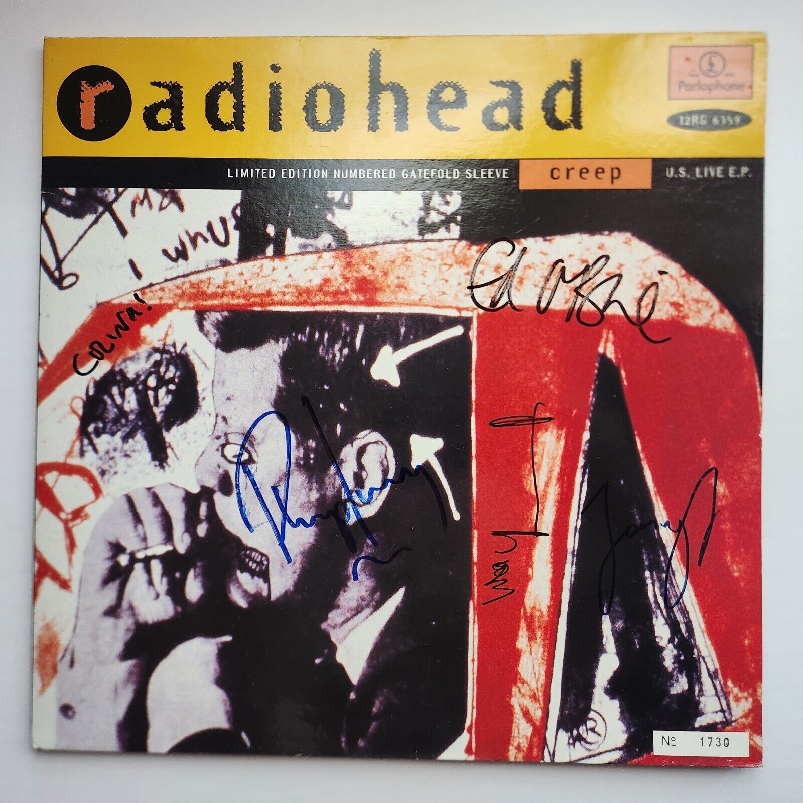 Radiohead Signed & Authenticated Creep [#d Limited Edition US Live Vinyl 12