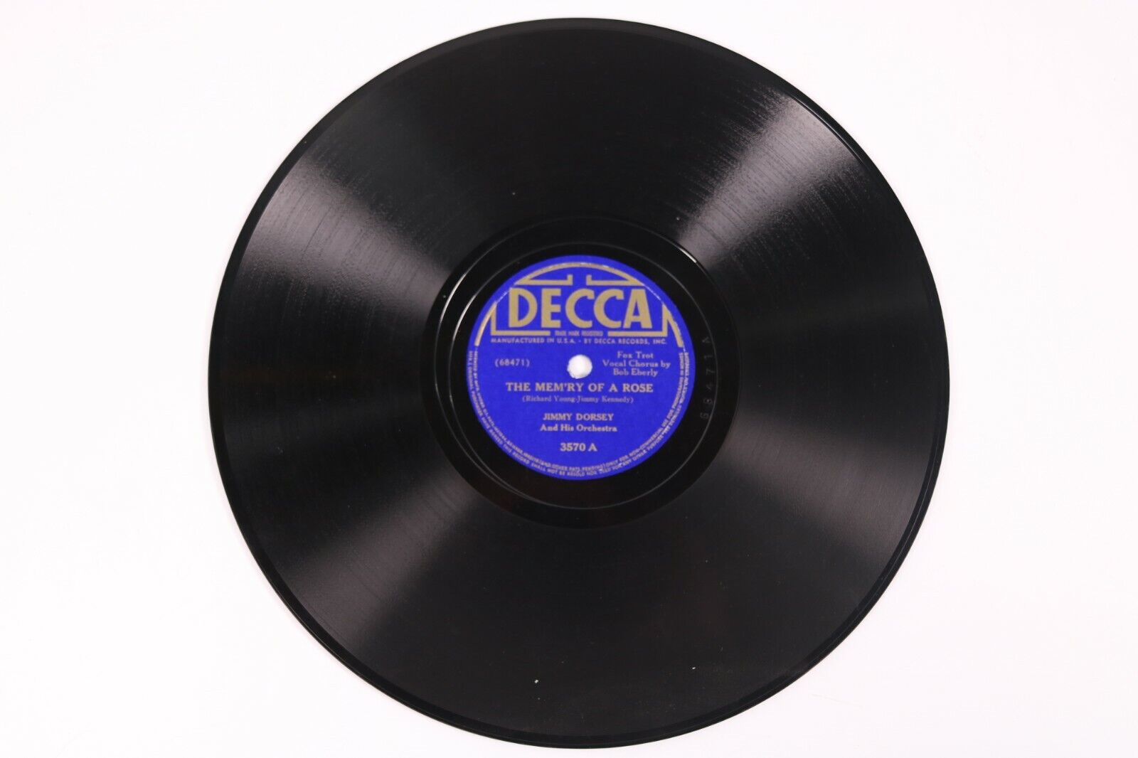 Jimmy Dorsey I Hear A Rhapsody The Mem\'ry Of A Rose Decca 78 RPM Record