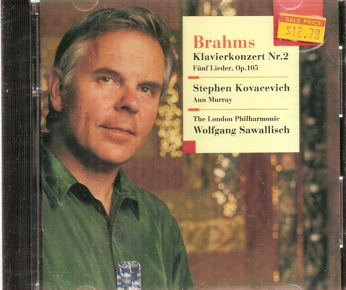 Brahms: Piano Concerto 2 & Five Songs, Op. 105 (CD, EMI) New #FR995