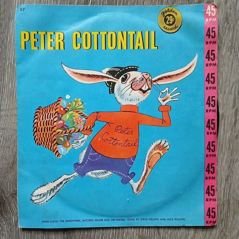PETER COTTONTAIL VINTAGE Golden Record 45 Rpm EASTER