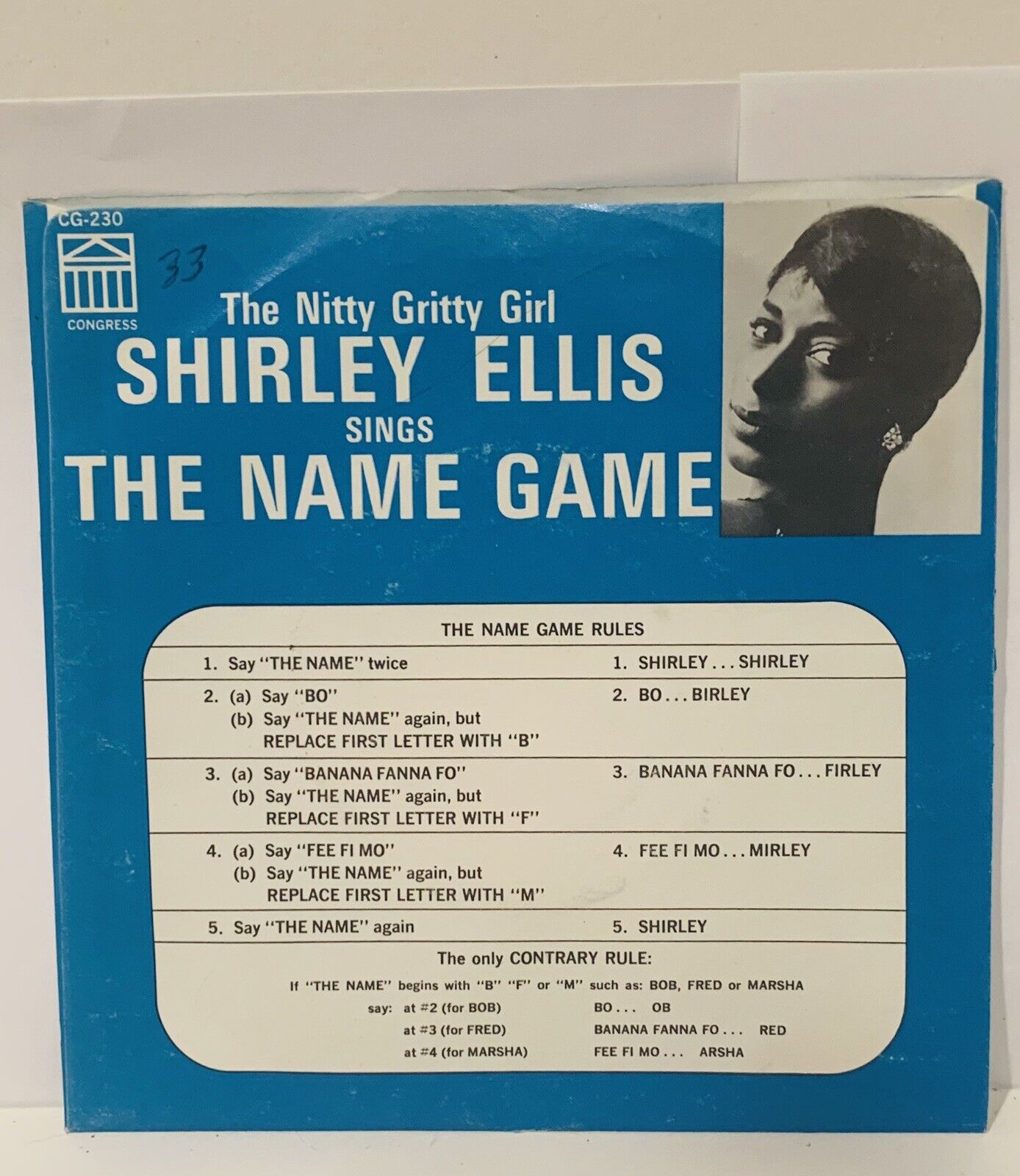 SHIRLEY ELLIS “The Name Game” 45 VG+