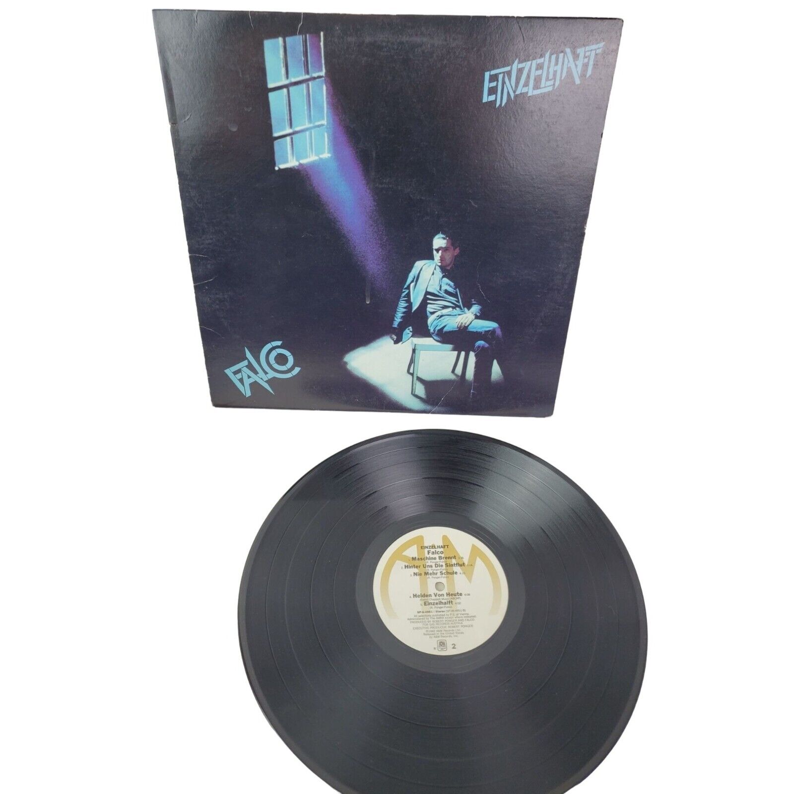 Vintage 80s Falco Einzelhaft Vinyl Album German Music Record GUC