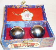 VINTAGE CHINESE SHOUXING MUSIC MEDITATION MASSAGE BALLS STAINLESS STEEL picture