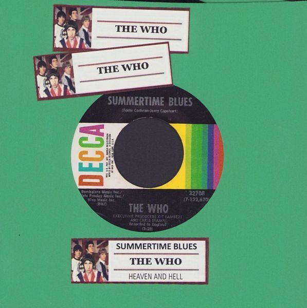 Who - Summertime Blues Decca 32708 Vinyl 45 rpm Record