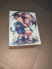 Vintage Small Wooden Music Box  Rain Drops Keep Falling On My Head Boy Girl picture