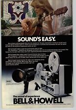 1977 Bell & Howell Filmsonic Projector Girl Playing Guitar Photo Vintage Ad  picture
