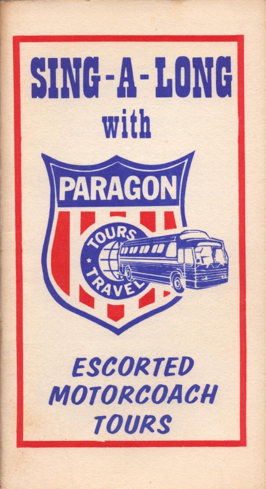 c1970s Paragon Tours Sing A Long Lyrics Motorcoach - 6