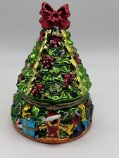 Vintage Mr. Christmas Tree Music Box Moving Train Hinged picture