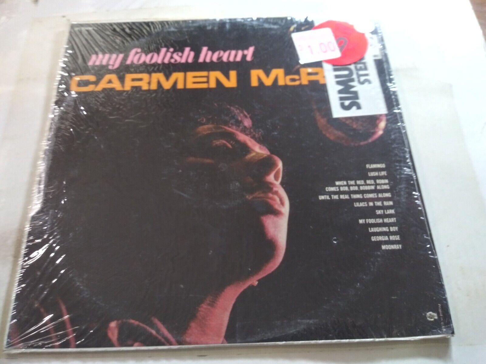 Carmen McRae – My Foolish Heart NM Original Stereo Vocalion VL-73828 Record 1958