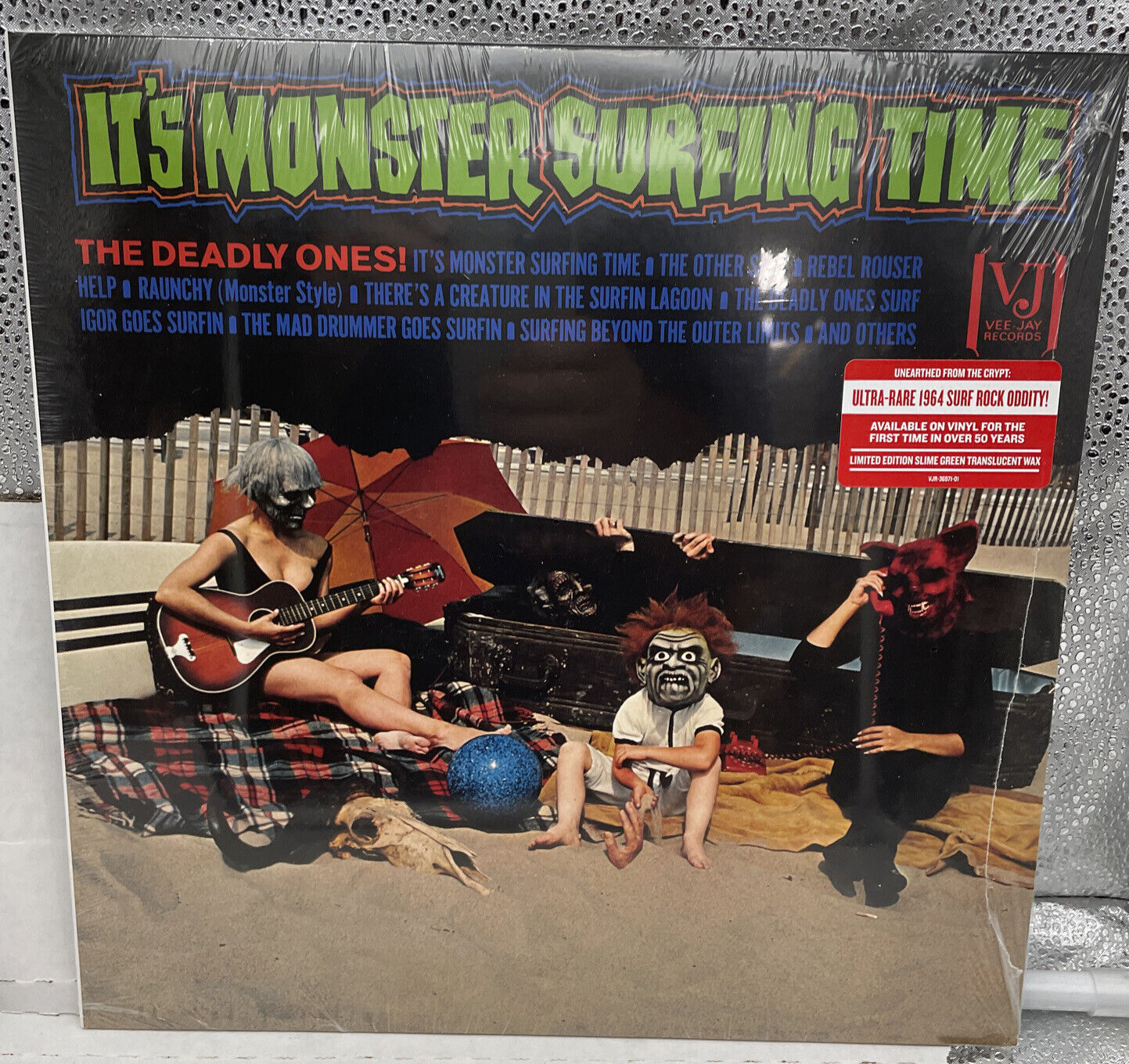 It’s Monster Surfing Time Vinyl New Factory Sealed 1964 Surf Rock Oddity  Green