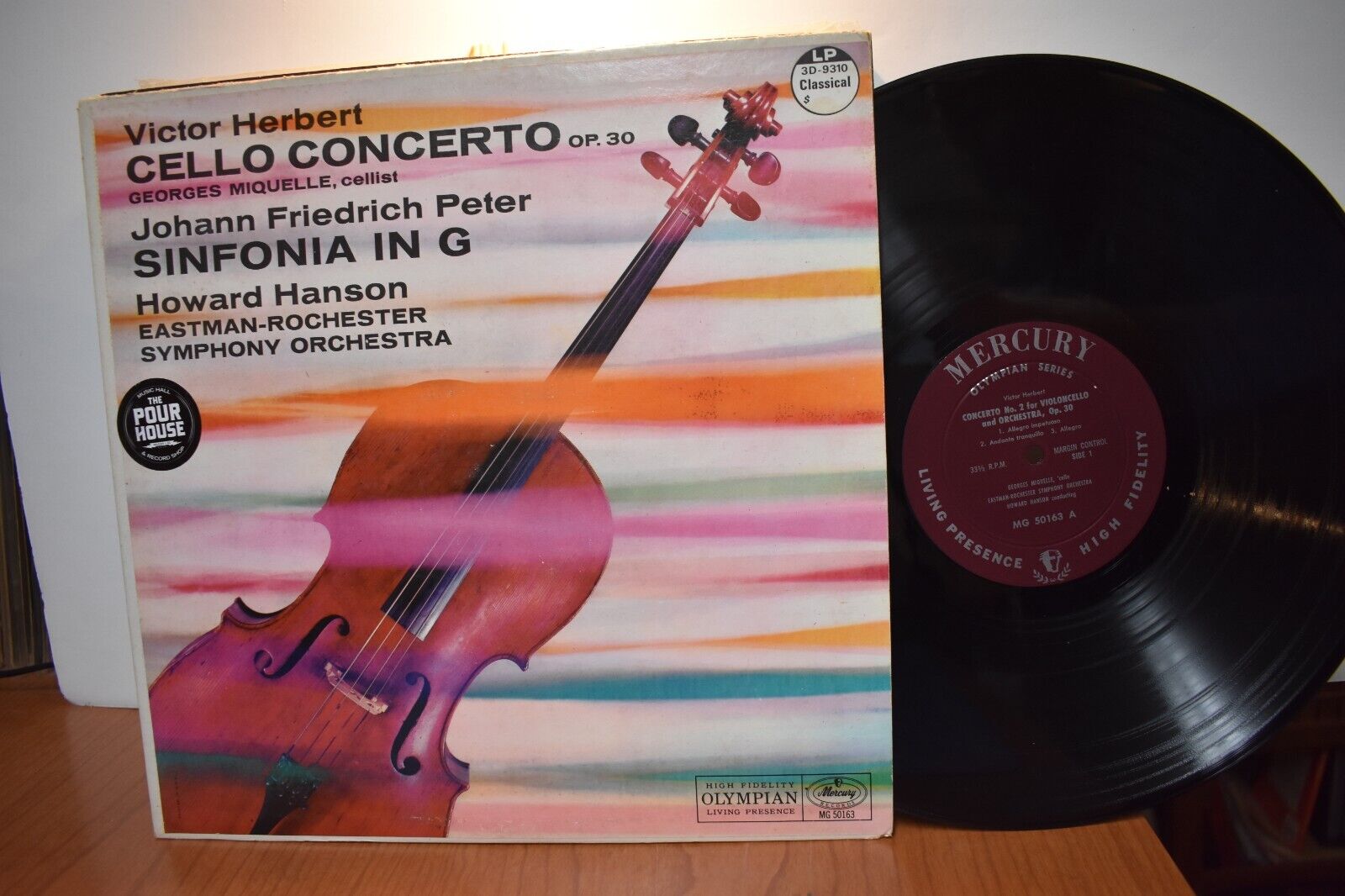 Miquelle Hanson Herbert Cello Concerto Peter Sinfonia LP Mercury Olympian Mono
