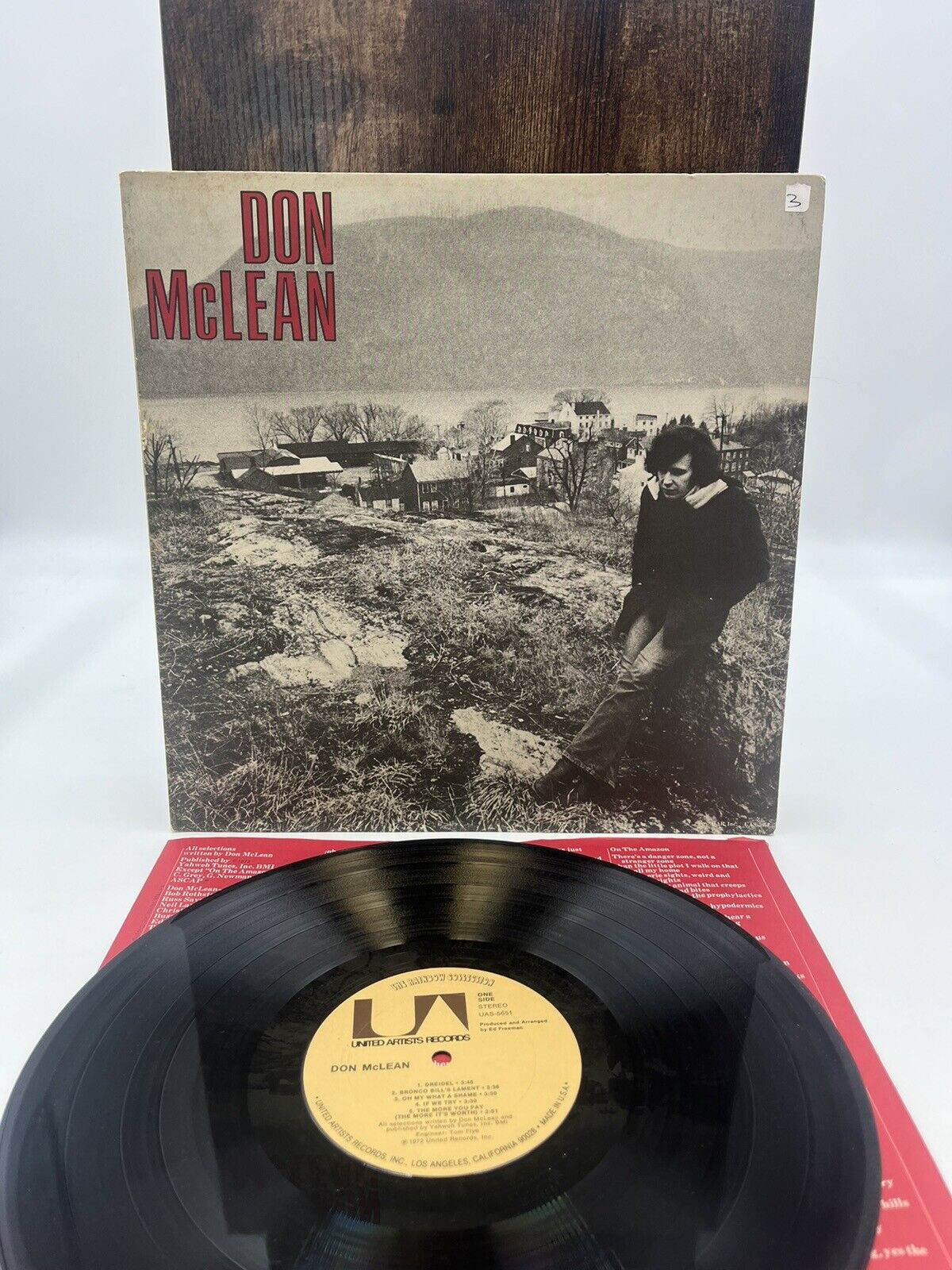 Don McLean ‎– Don McLean LP 1972 United Artists Records ‎– UAS 29399 VG