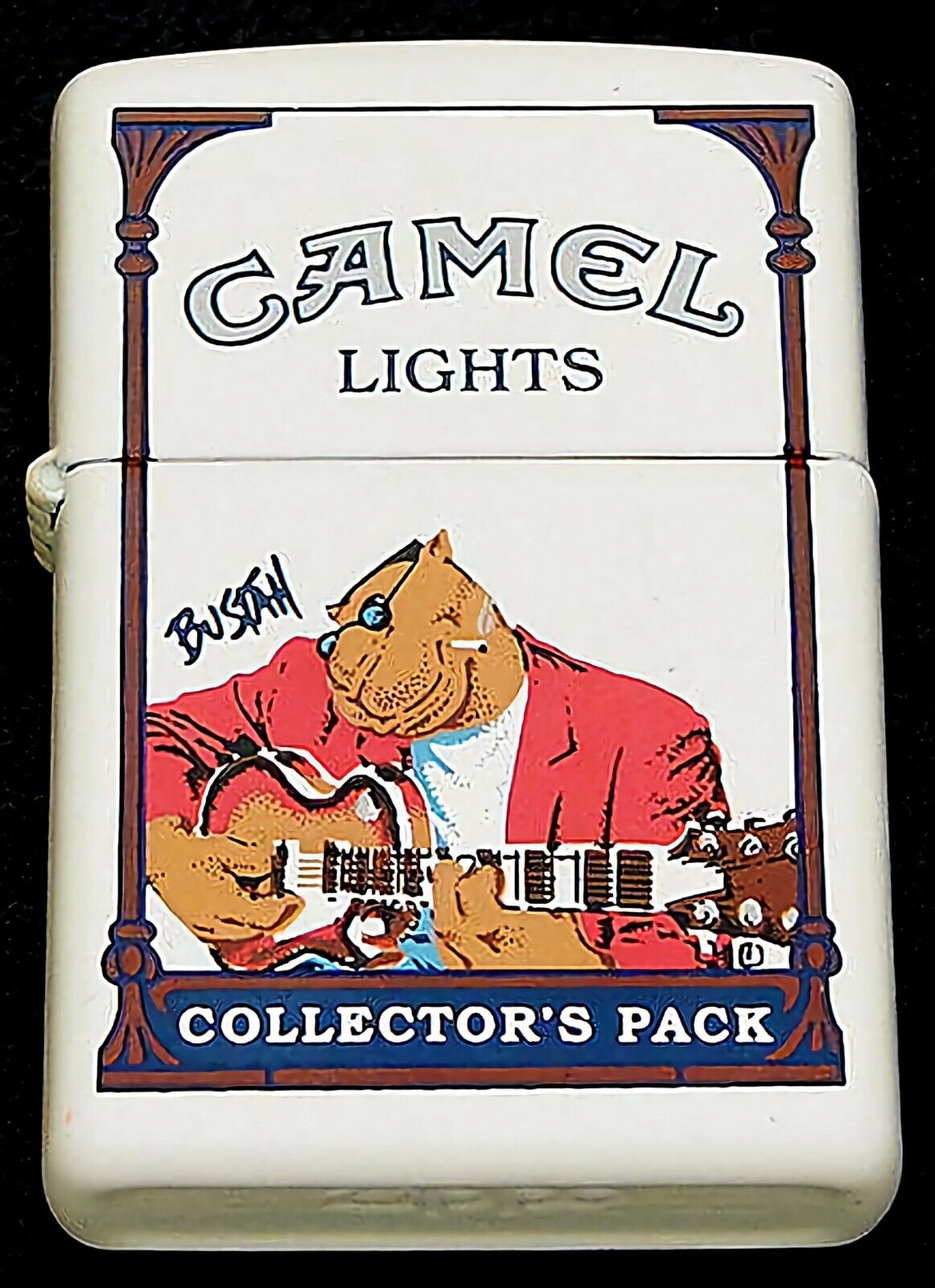 Zippo Camel 1997 BUSTAH Z 271 COLLECTORS PACK 150 Made WHITE MATTE  Guitar 