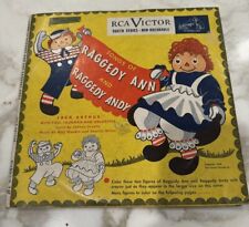 Vtg 1948 Songs Of Raggedy Ann & Andy RCA Victor 78 Rpm Record Y-27 picture
