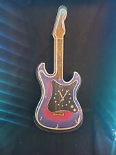 Neon Light Guitar Clock Design Wall Hanging Blue  picture