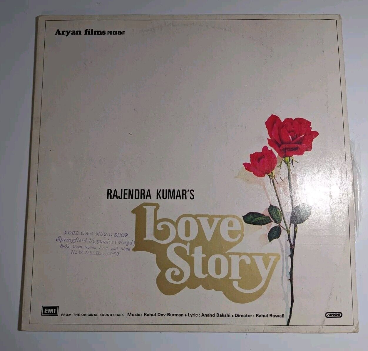 1980 Rahul Dev Burman Rajendra Kumar\'s LOVE STORY Vinyl LP Record Aryan Film OST