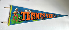 Vintage Tennessee Cowboy Davy Crockett Cotton Country Music Felt Pennant picture