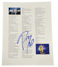 POST MALONE SIGNED ROCKSTAR LYRIC SHEET AUTHENTIC AUTOGRAPH POSTY COA picture
