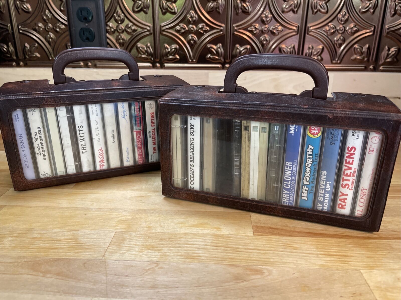 Vintage 90\'s Country Music Cassettes With Storage Cases Mixed Artists Lot of 26