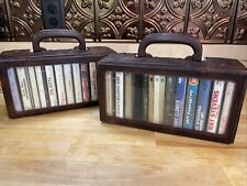 Vintage 90's Country Music Cassettes With Storage Cases Mixed Artists Lot of 26 picture