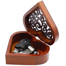 Vintage Music Box, Heart Shape Wooden Mechanism Wind Up Musical Box Gift for ... picture