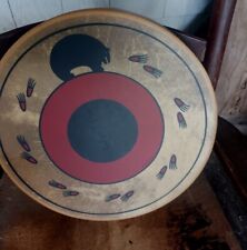 **AWESOME OLD  NATIVE AMERICAN  RAWHIDE HAND DRUM ALL ONE TRIBES  VERY NICE* picture