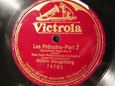 1922 WILLEM MENGELBERG Liszt LES PRELUDES Part 2 NY Philharmonic VICTOR 74781 picture