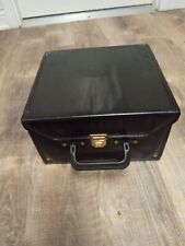 Vintage Brown Faux Leather 8-Track Tape Carrying Case - Holds 16 8-tracks picture