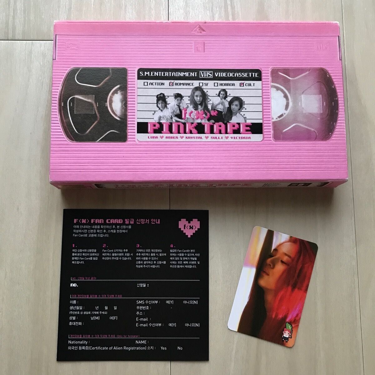 f(x) Pink Tape Korean Imported Second Full Album SM Entertainment Photo Card