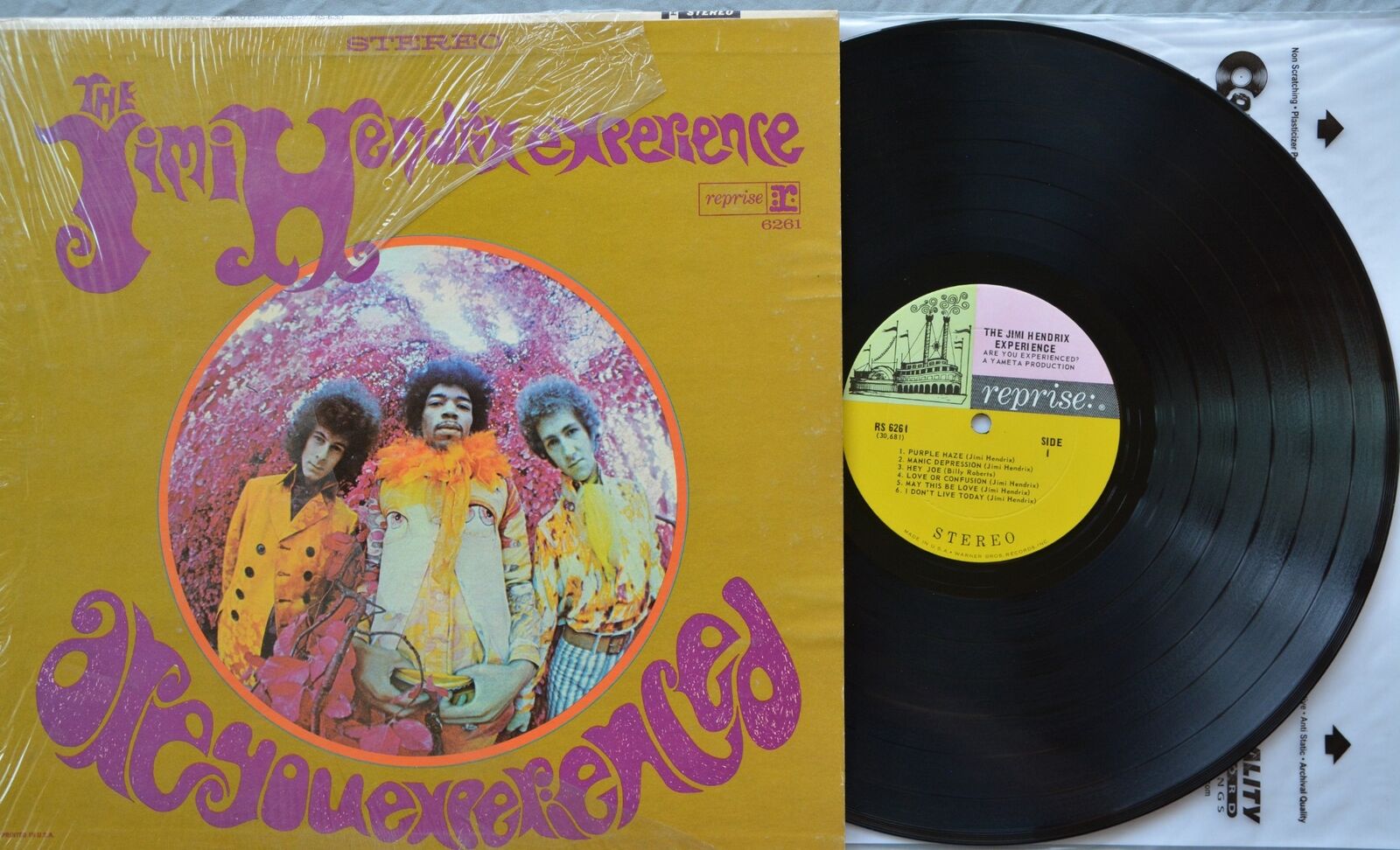 Jimi Hendrix Are You Experienced First Press RS-6041 1967 vinyl LP EX+ shrink
