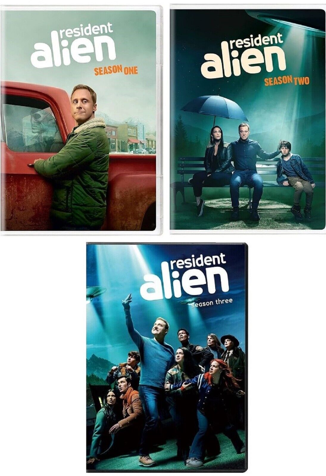 RESIDENT ALIEN: The Complete Series, Season 1-3 on DVD, TV-Series
