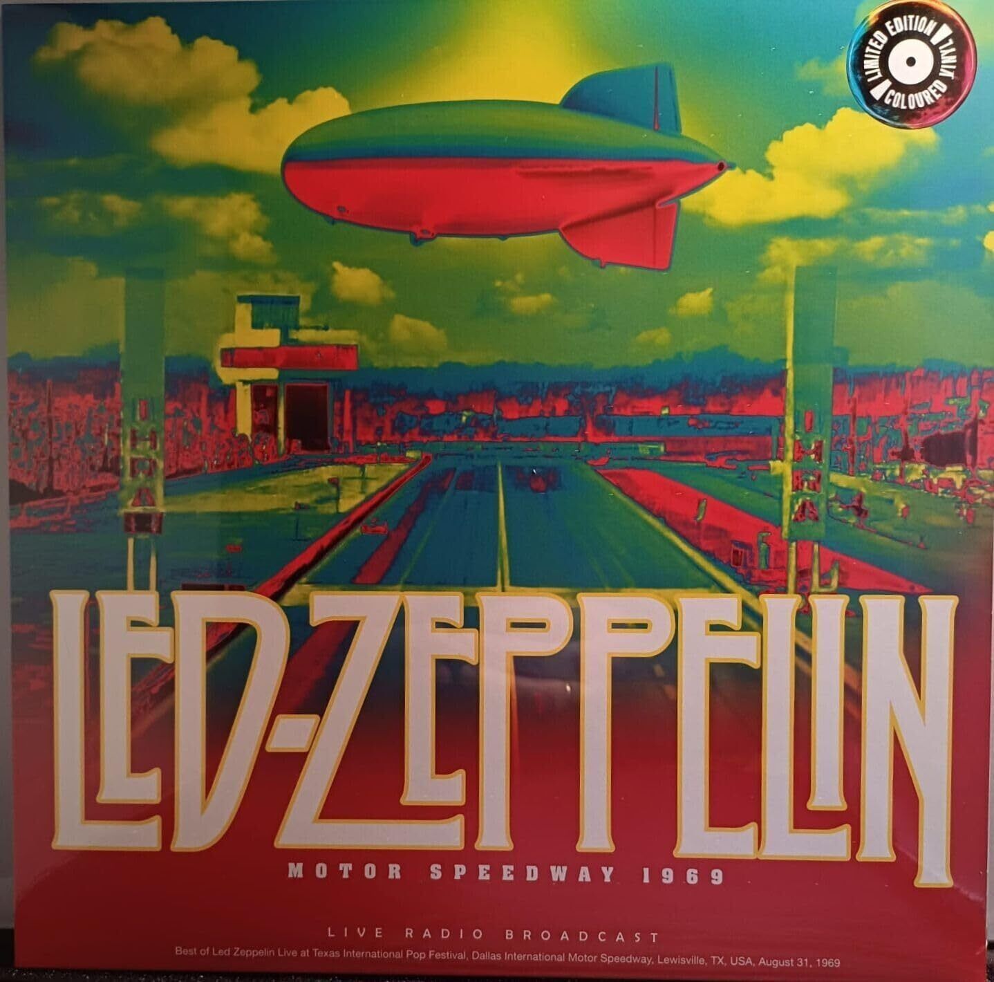 Led Zeppelin Motor Speedway 1969-blue transparent Sleeve (Vinyl)