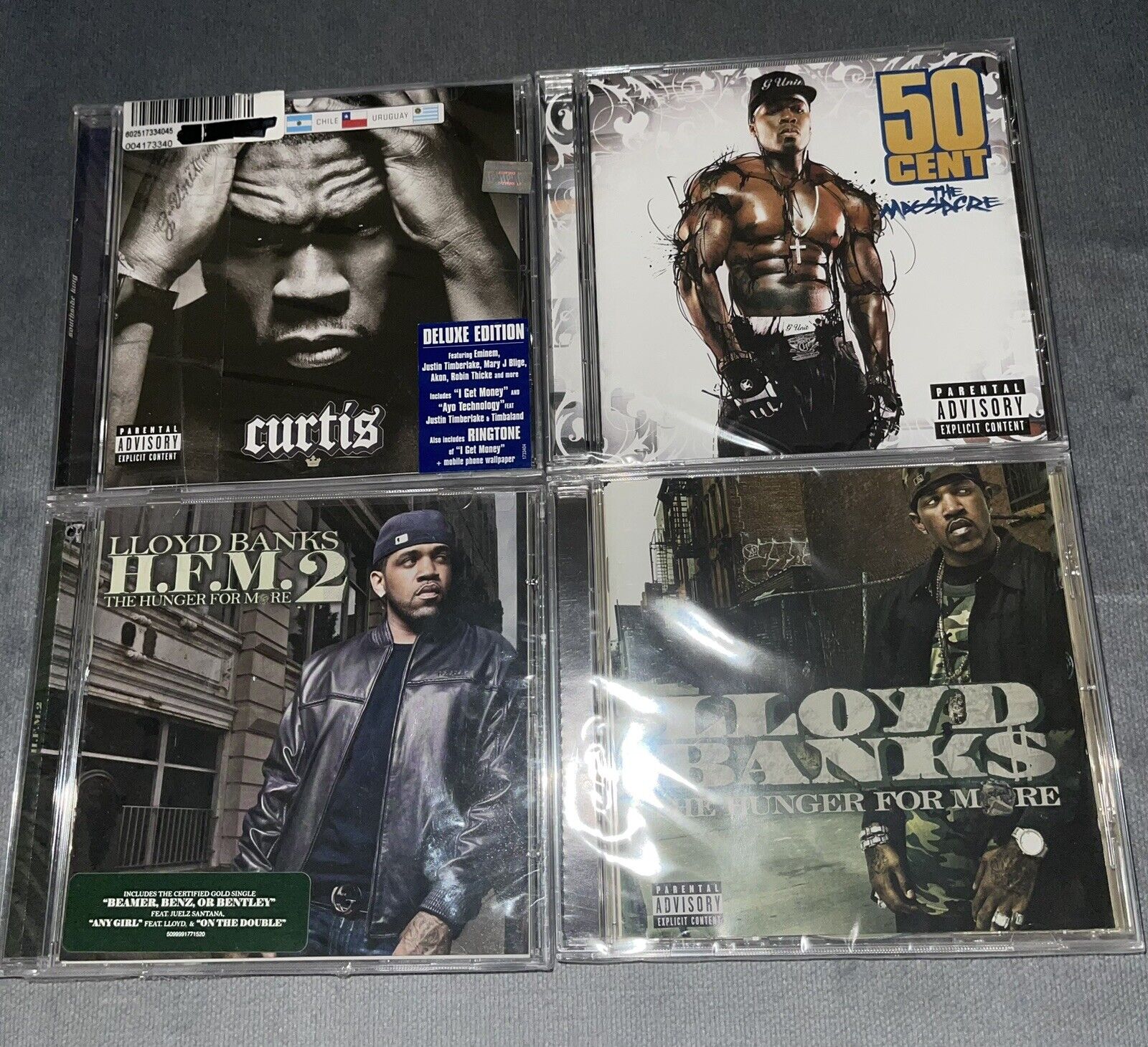 50 Cent Lloyd Banks Mixed Lot Of (4) Import Sealed CDs Hunger For More Massacre